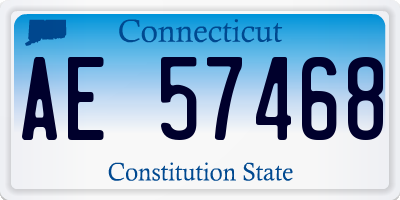 CT license plate AE57468
