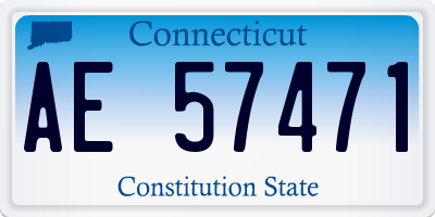 CT license plate AE57471