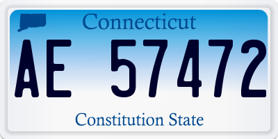 CT license plate AE57472