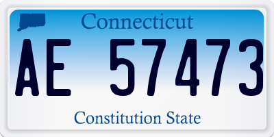 CT license plate AE57473