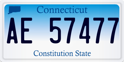 CT license plate AE57477