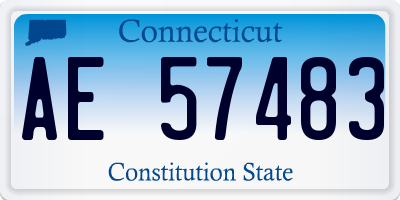 CT license plate AE57483