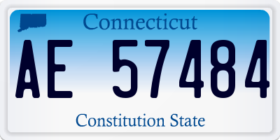 CT license plate AE57484