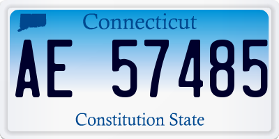 CT license plate AE57485