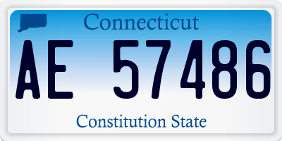 CT license plate AE57486