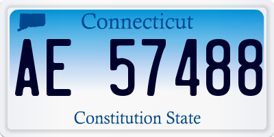 CT license plate AE57488