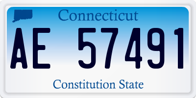 CT license plate AE57491