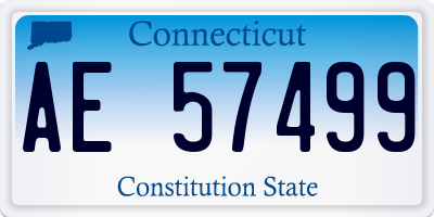CT license plate AE57499