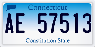 CT license plate AE57513