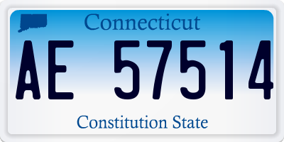CT license plate AE57514