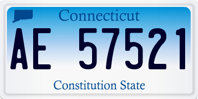 CT license plate AE57521