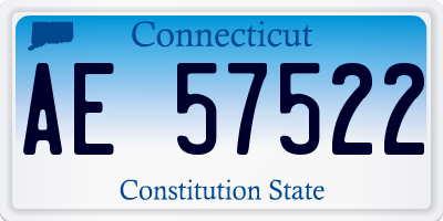 CT license plate AE57522