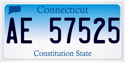 CT license plate AE57525