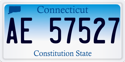 CT license plate AE57527