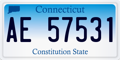 CT license plate AE57531