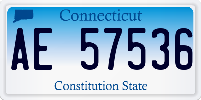 CT license plate AE57536