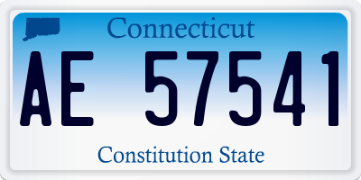 CT license plate AE57541
