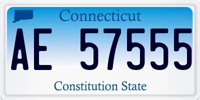 CT license plate AE57555