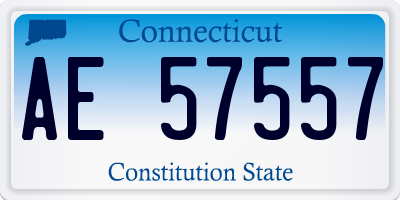 CT license plate AE57557