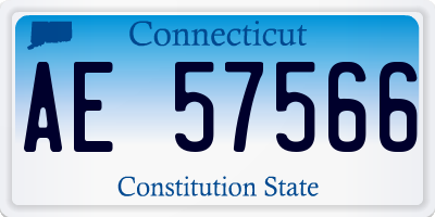 CT license plate AE57566
