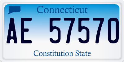 CT license plate AE57570