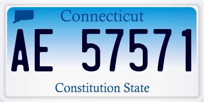 CT license plate AE57571