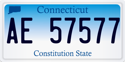 CT license plate AE57577