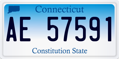 CT license plate AE57591