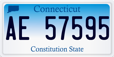 CT license plate AE57595