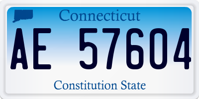 CT license plate AE57604
