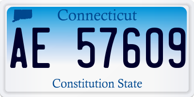 CT license plate AE57609