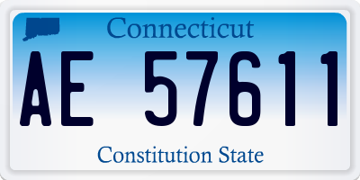 CT license plate AE57611