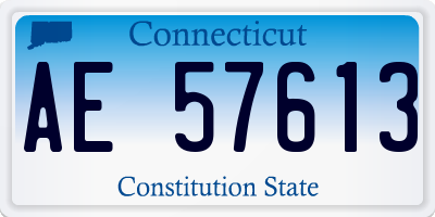 CT license plate AE57613
