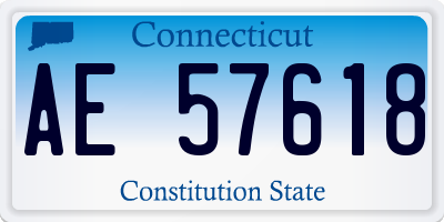 CT license plate AE57618