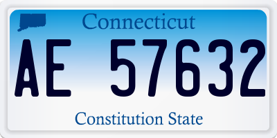 CT license plate AE57632