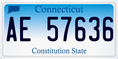 CT license plate AE57636