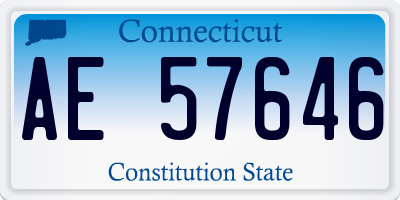 CT license plate AE57646