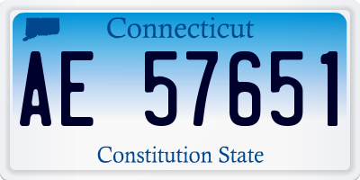 CT license plate AE57651