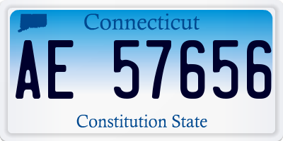 CT license plate AE57656