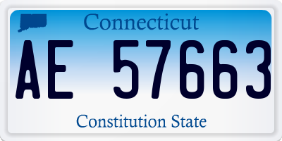 CT license plate AE57663