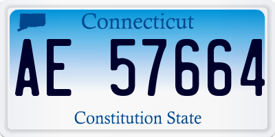 CT license plate AE57664