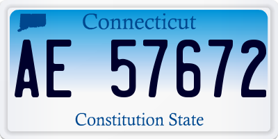 CT license plate AE57672