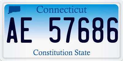 CT license plate AE57686