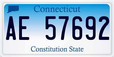 CT license plate AE57692