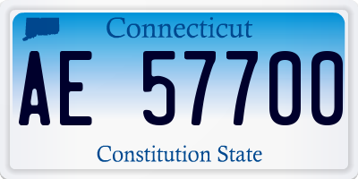 CT license plate AE57700