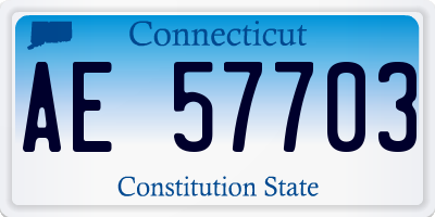 CT license plate AE57703