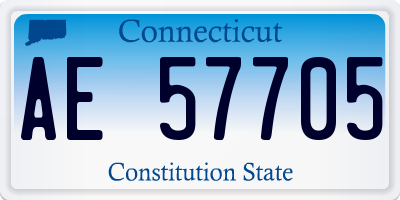 CT license plate AE57705