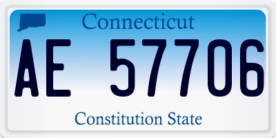 CT license plate AE57706
