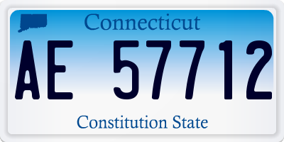 CT license plate AE57712
