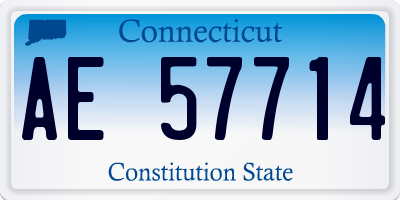 CT license plate AE57714